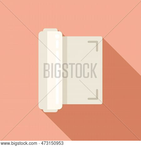 Plotter Paper Roll Icon Flat Vector. Digital Print. Service Shop