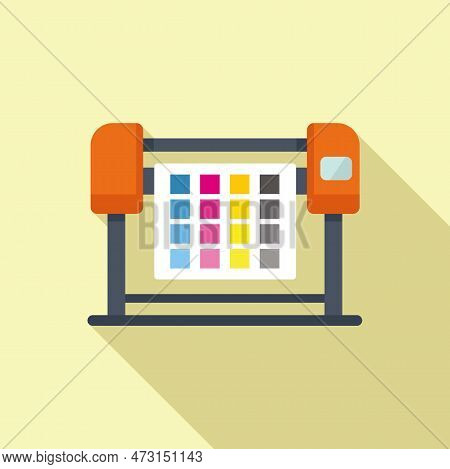 Cmyk Plotter Icon Flat Vector. Digital Print. Color Industry