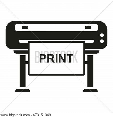 Service Plotter Icon Simple Vector. Digital Print. Industry Paint