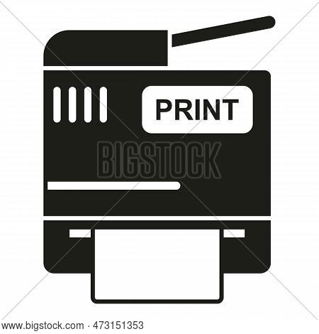 Printer Print Icon Simple Vector. Digital Machine. Service Industry