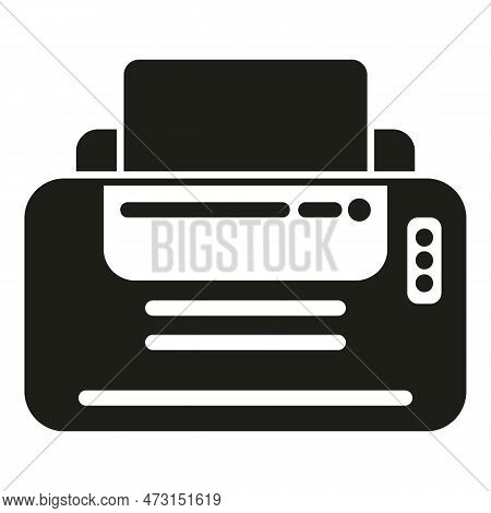Print Color Icon Simple Vector. Digital Printer. Copy Paper