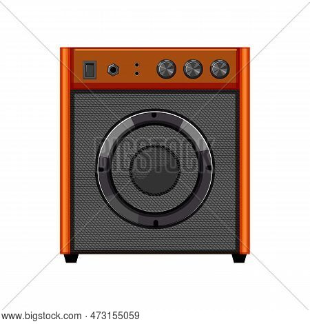 Rock Guitar Amplifier Cartoon. Rock Guitar Amplifier Sign. Isolated Symbol Vector Illustration
