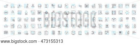 Calendar Vector Line Icons Set. Diary, Schedule, Datebook, Timeline, Booklet, Record, Register Illus