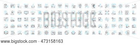 Investment Business Vector Line Icons Set. Investment, Business, Finance, Stock, Trading, Profits, R