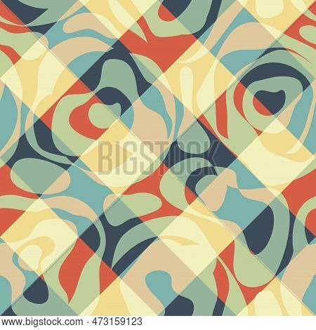Abstract Background Seamless Pattern..diagonal Plaid Pattern. Vector Image.
