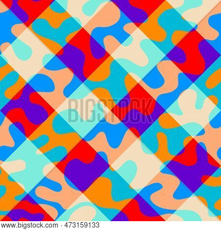 Abstract Background Seamless Pattern..diagonal Plaid Pattern. Vector Image.