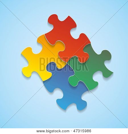 Puzzle-Papieretiketten