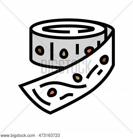 Seed Tape Garden Tool Color Icon Vector. Seed Tape Garden Tool Sign. Isolated Symbol Illustration