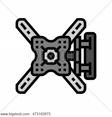 Tv Wall Mount Home Accessory Color Icon Vector. Tv Wall Mount Home Accessory Sign. Isolated Symbol I