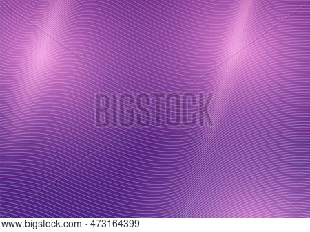 Vector Drawing. Purple Abstract Background With Waves