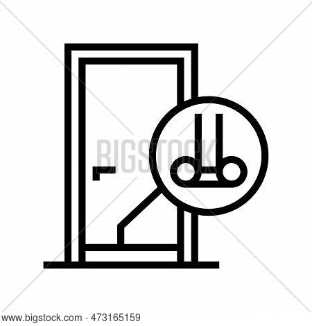 Draft Stopper Garage Tool Line Icon Vector. Draft Stopper Garage Tool Sign. Isolated Contour Symbol 