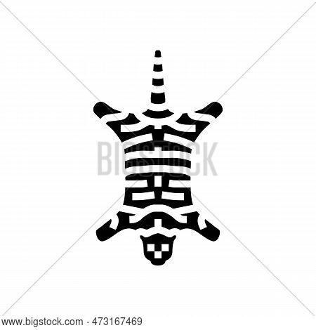 Anumal Rug Kid Bedroom Glyph Icon Vector. Anumal Rug Kid Bedroom Sign. Isolated Symbol Illustration