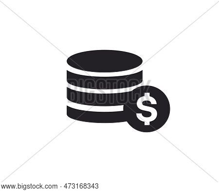 Coins Icon Isolated On White Background. Money Icon Set. Bank, Check, Law, Auction, Coins, Exchance,