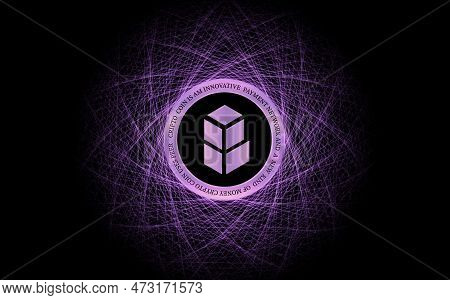 Abstract Glowing Fractal Lines Mesh Digital Background