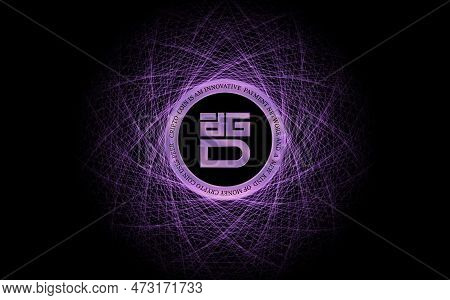 Abstract Glowing Fractal Lines Mesh Digital Background