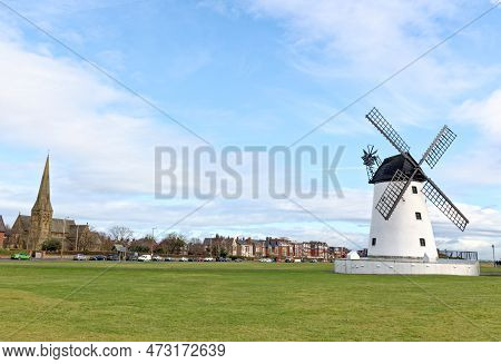 Lytham St Annes Windmill. Lytham Windmill Is Situated On Lytham Green In The Coastal Town Of Lytham 