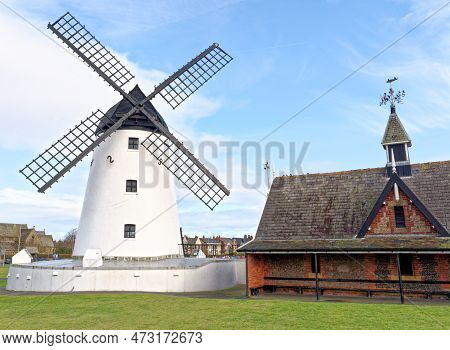 Lytham St Annes Windmill. Lytham Windmill Is Situated On Lytham Green In The Coastal Town Of Lytham 