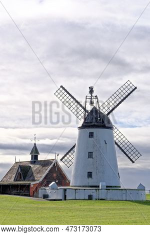 Lytham St Annes Windmill. Lytham Windmill Is Situated On Lytham Green In The Coastal Town Of Lytham 