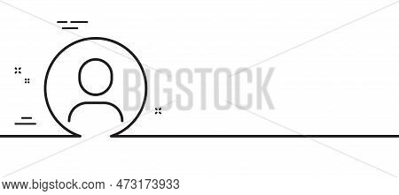 Headshot Line Icon. Avatar Placeholder Sign. User Profile Symbol. Minimal Line Illustration Backgrou