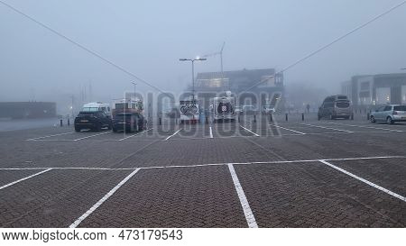 Urk, Netherlands - November 28, 2022:
Visiting The City Of Urk In A Mobile Home. Urk Used To Be An I