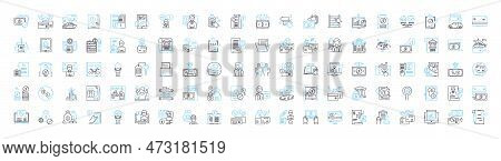 Finance Services Vector Line Icons Set. Finance, Services, Investment, Banking, Credit, Loans, Insur