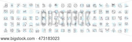 Company Economy Vector Line Icons Set. Corporation, Profit, Investment, Economic, Finance, Market, J