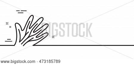 Veins Line Icon. Hand Varicose Disease Sign. Nerves Syndrome Symbol. Minimal Line Illustration Backg