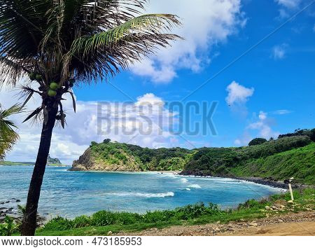 Beautiful Ocean And Island View Of A Secondary Island In Fernando De Noronha, Brazil. A Nice Summer 
