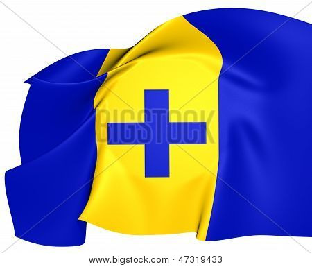 Flagga Baarn, Nederländerna.