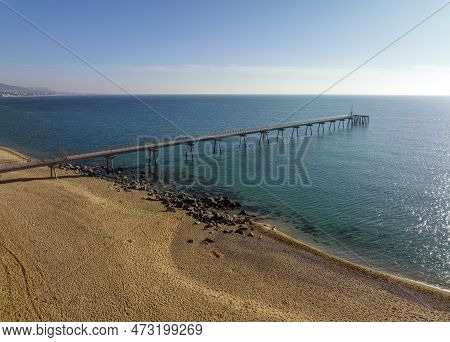 Bridge Oil - Pont Del Petroli, Badalona, Spain, A Place For Walking Over The Sea