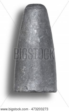 Shadow Behind A Weight For Fishing That Has A Sleek Profile And Slips Up And Down On The Line
