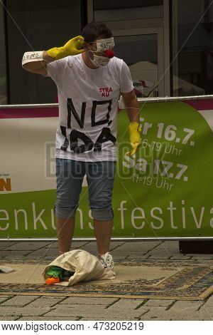 Esslingen Am Neckar. Germany. 17 July  2021.  Straku Festival In The City Center Of Esslingen Am Nec