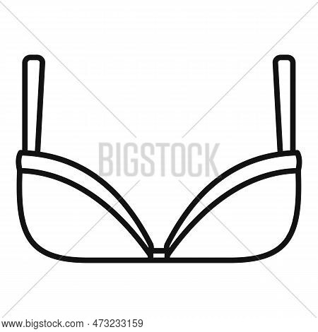 Style Bra Icon. Outline Style Bra Icon For Web Design Isolated On White Background