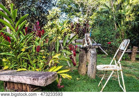 Restaurant At The Pantanal Marimbus, Waters Of Many Rivers And Abundant Vegetation, In Andarai, Bahi