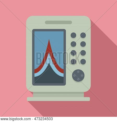 Instrument Echo Sounder Icon. Flat Illustration Of Instrument Echo Sounder Icon For Web Design