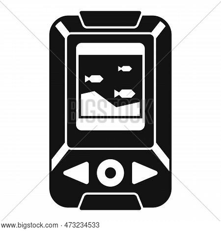 Echo Sounder Boat Icon. Simple Illustration Of Echo Sounder Boat Icon For Web Design Isolated On Whi