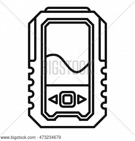 Device Echo Sounder Icon. Outline Device Echo Sounder Icon For Web Design Isolated On White Backgrou