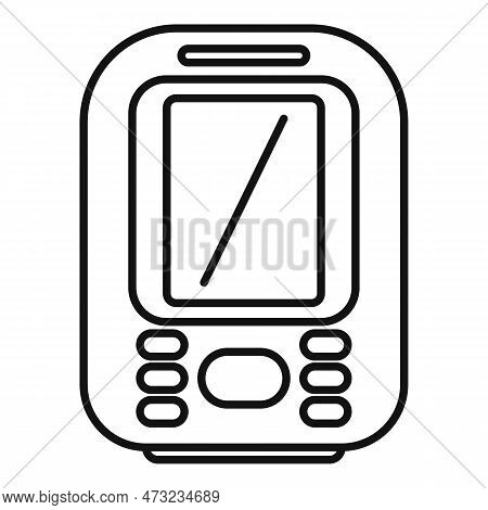 Display Echo Sounder Icon. Outline Display Echo Sounder Icon For Web Design Isolated On White Backgr