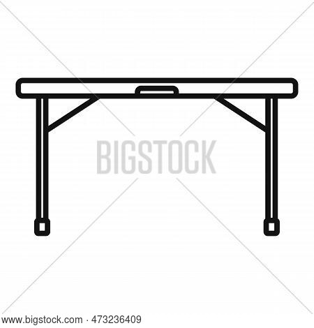 Folding Table Icon. Outline Folding Table Icon For Web Design Isolated On White Background