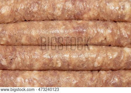 Pork Kupaty From Minced Meat.pork Sausages Made From Natural Meat.fresh Pork Salads.pork Kupaty Back