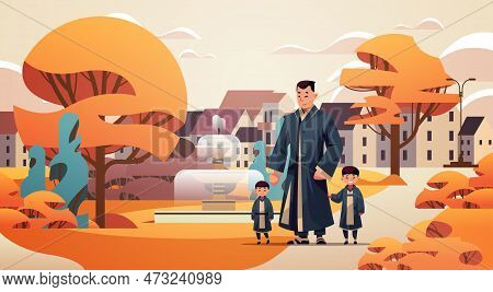 Japan Father Children Vector & Photo (Free Trial) Bigstock