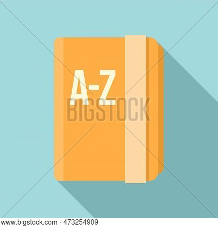 Linguist School Book Icon. Flat Illustration Of Linguist School Book Icon For Web Design