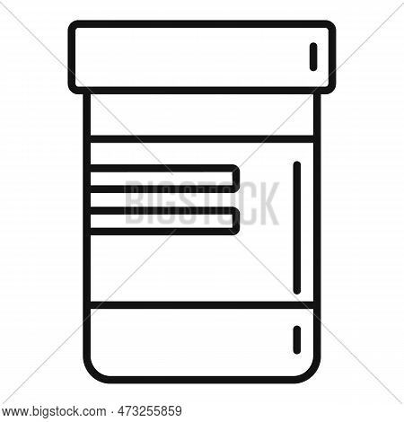 Chicken Pox Pill Jar Icon. Outline Chicken Pox Pill Jar Icon For Web Design Isolated On White Backgr