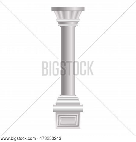 Bank Column Icon. Cartoon Of Bank Column Icon For Web Design Isolated On White Background