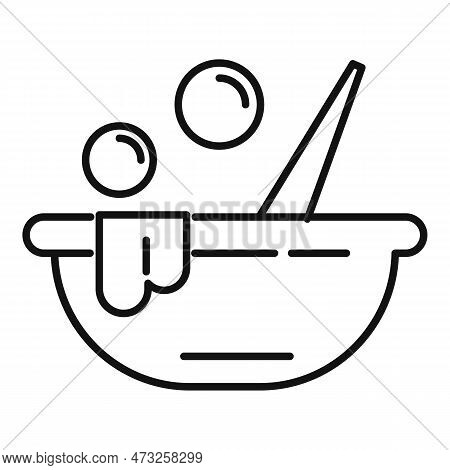 Face Mask Pot Icon. Outline Face Mask Pot Icon For Web Design Isolated On White Background