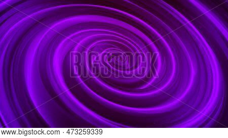 Fiery Energy Vortex. Luminous Whirlpool. Abstract Digital Swirl. Rotating Swirling Shapes Particles.
