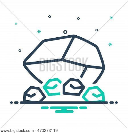 Mix Icon For Rocks Cliff Reef Cob Scaur Shale Gravel Boulders