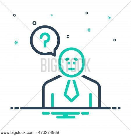 Mix Icon For Asked Question-arise Question-mark Query Concept Want-to-know Inquire Interrogate Catec