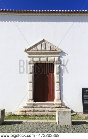 Alcochete, Lisbon, Portugal- October 22, 2022: Beautiful Capela Da Nossa Senhora Da Vida Next To The