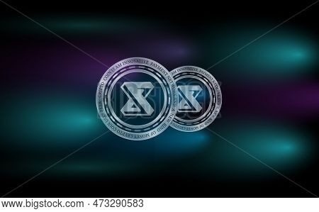 Abstract Glowing Fractal Lines Mesh Digital Background